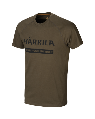 Koszulka T-shirt Härkila Logo 2pak zielona/brązowa