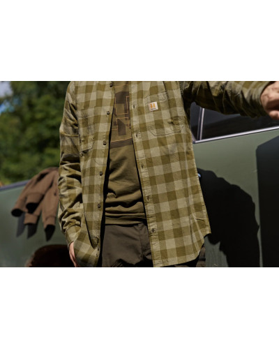 Koszula Härkila Scandinavian Dark Olive Check