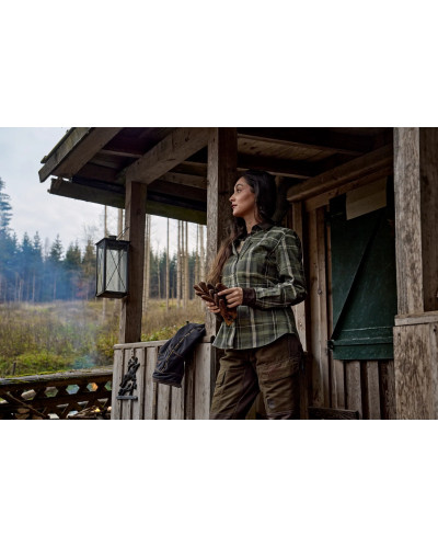 Koszula Härkila Pajala Women olive check