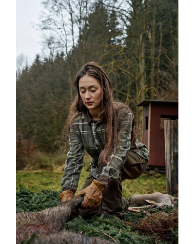 Koszula Härkila Pajala Women olive check