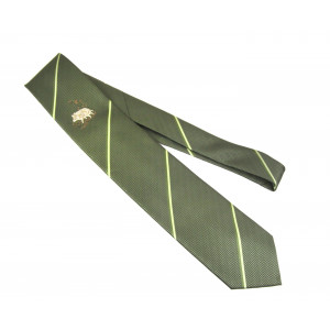Krawat w stylu  myśliwskim Skogen, haft dzika