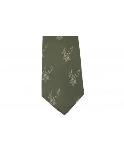 Krawat w stylu myśliwskim Skogen, haft byka