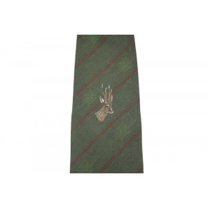 Krawat w stylu myśliwskim Skogen, haft rogacza