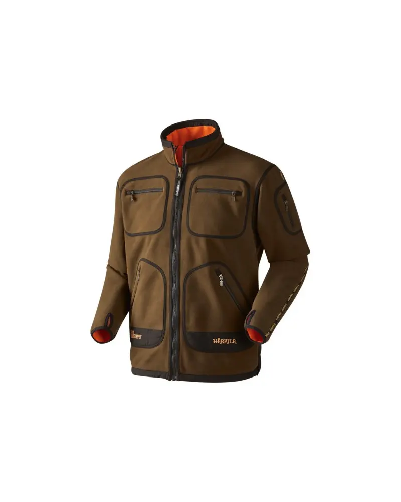 Kurtka polarowa Härkila Kamko brązowo-pomarańczowa