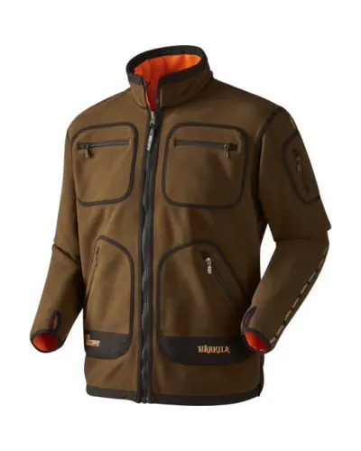 Kurtka polarowa Härkila Kamko brązowo-pomarańczowa